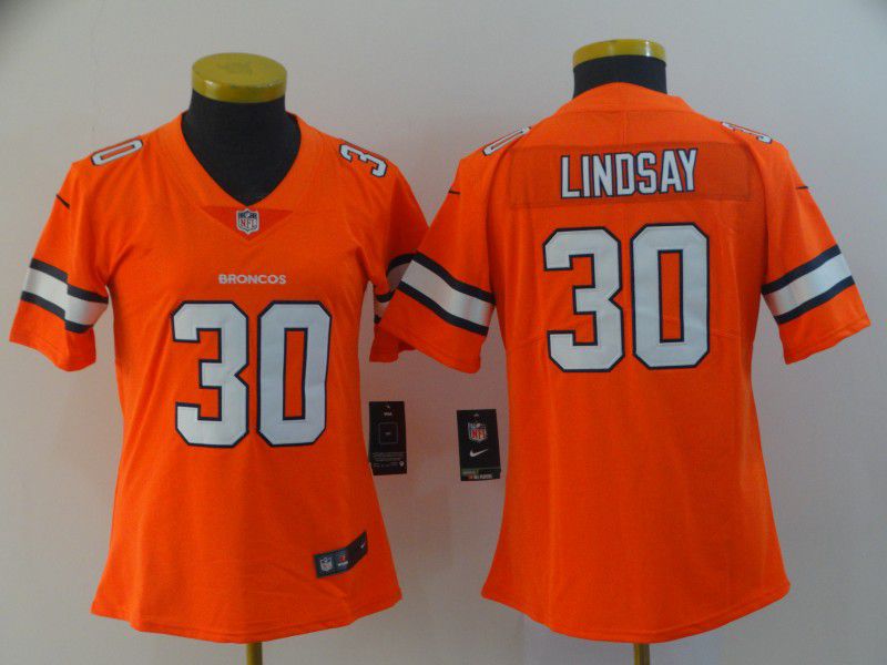 Women Denver Broncos #30 Lindsay Orange Nike Vapor Untouchable Limited Playey NFL Jerseys->new orleans saints->NFL Jersey